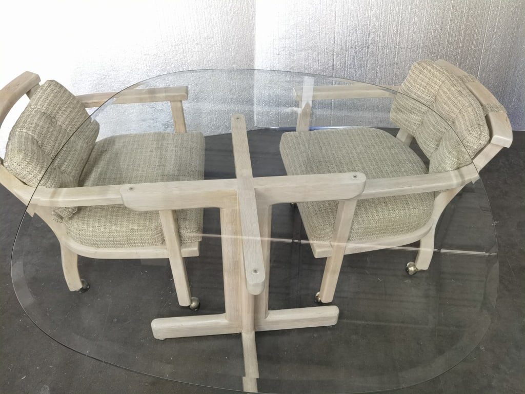 Mid-Century Modern Dining Table Set - 4