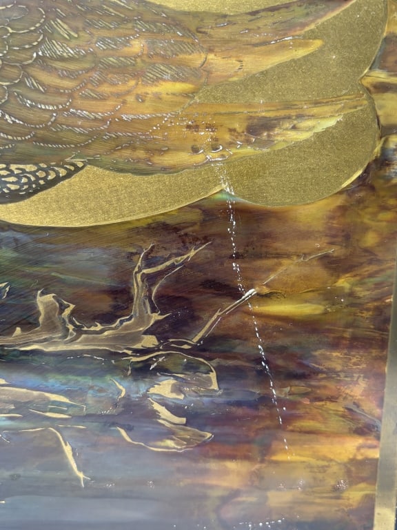 1983 R. Sullivan Brass Eagle Etching Wall Plaque - 3