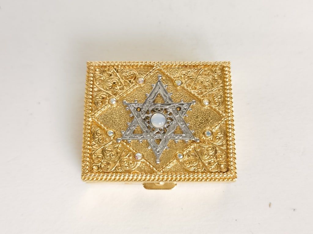 Rhinestone Metal Pill Box - 2