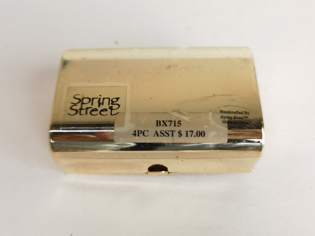 Dragonfly Rhinestone Enameled Pill Box - 3