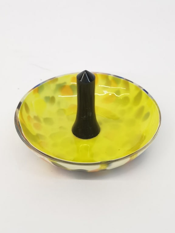 Vintage Murano Italy Art Glass Ring Holder: Vintage Murano Italy Art Glass Ring Holder, 3.5in