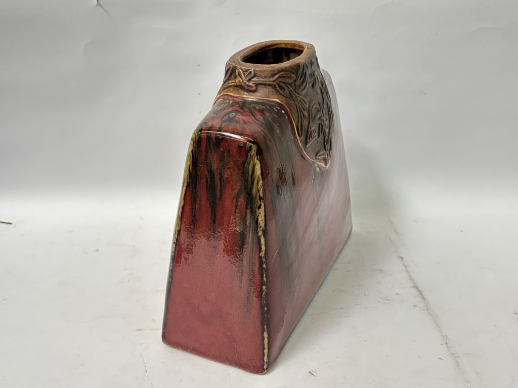 Red Glaze Ceramic Vase - 2