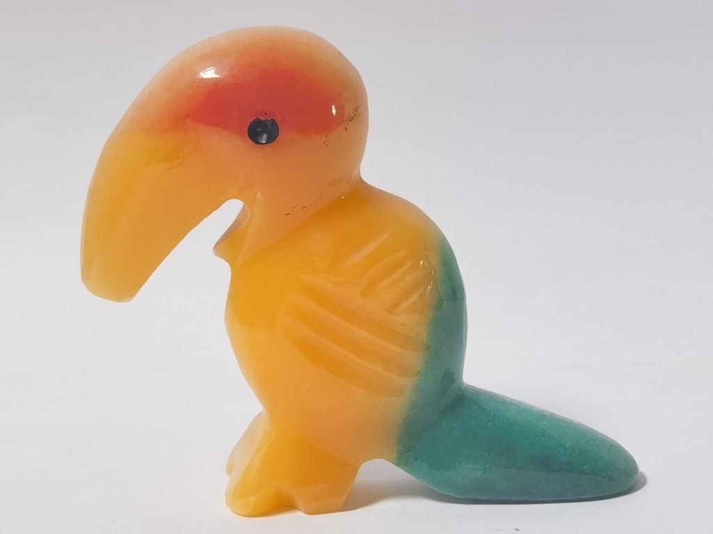 Vintage Onyx Carved Toucan Figurine (1 of 3)