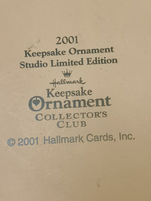 2001 Limited Ed. Hallmark Keepsake Ornament Studio - 6