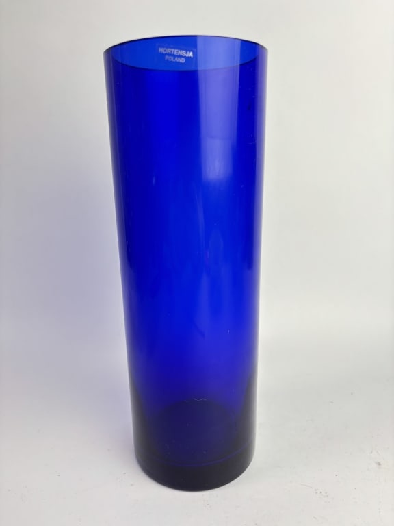 Hortensja Poland Cobalt Blue Glass Vase (1 of 4)