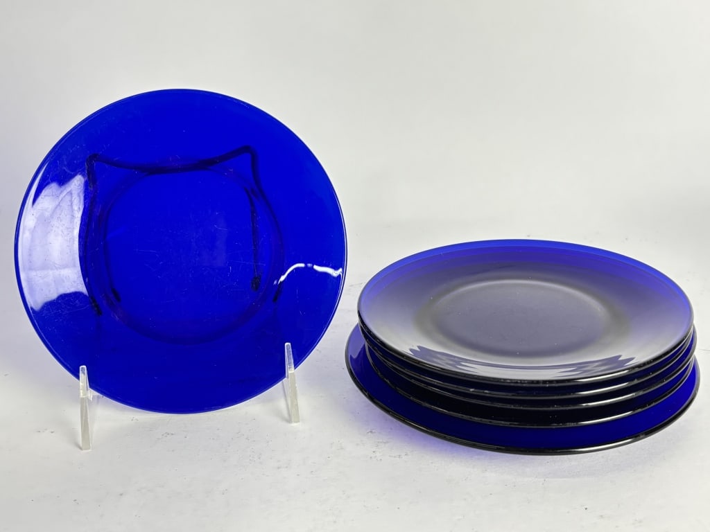 Group of Cobalt Blue Plates (1 of 2)