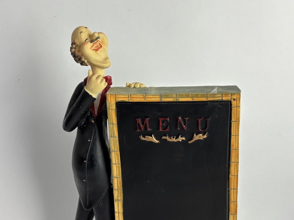 Standing Chef with Chalkboard - 2