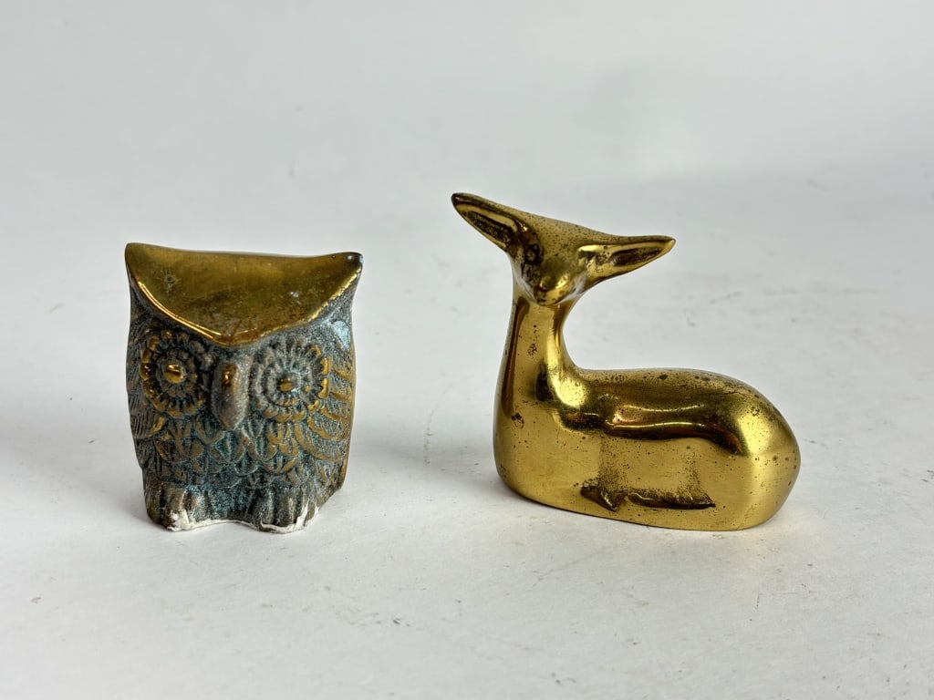 (2) Vintage Bronze Animals: (2) Vintage Bronze Animals, 2.5in