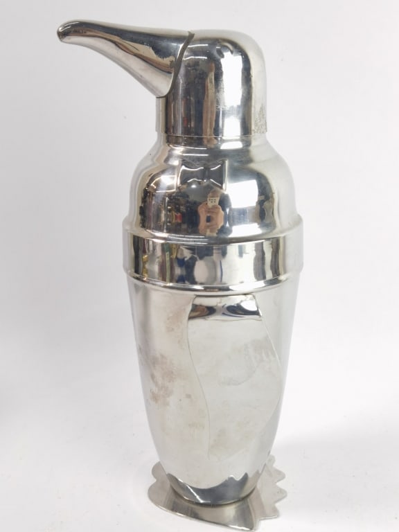 Pottery Barn Chrome Penguin Cocktail Shaker (1 of 4)