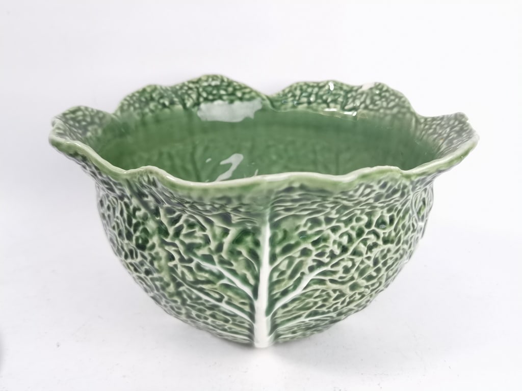 Vintage Bordallo Pinheiro Porcelain Cabbage Bowl (1 of 6)