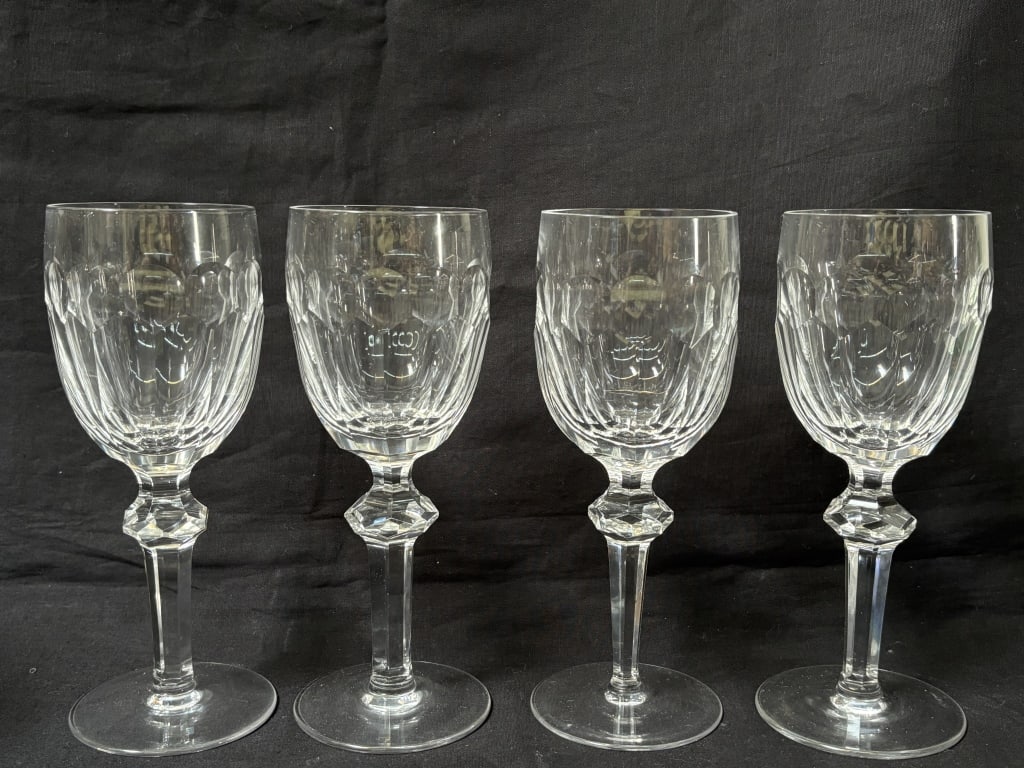 (4) Vintage Waterford Crystal Curraghomore Goblets: (4) Vintage Waterford Crystal Curraghomore Goblets, 7in