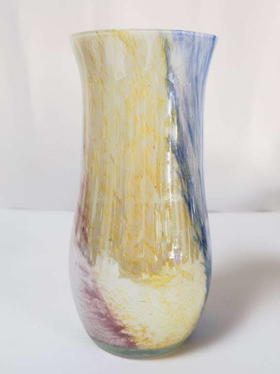 Vintage Lavorazione Murano Multicolor Glass Vase (1 of 5)