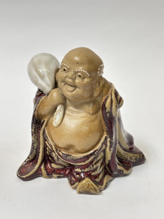 Vintage Chinese Shiwan Pottery Buddha (1 of 3)