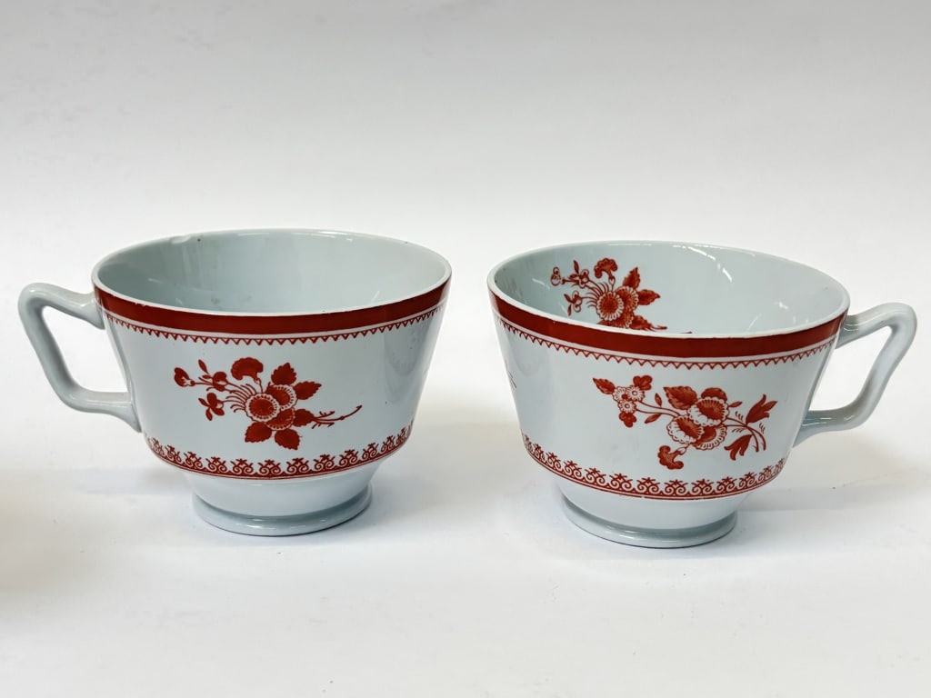 Pr. of Vintage Spode Copeland Spodes Gloucester Cu: Pr. of Vintage Spode Copeland Spodes Gloucester Cups, 4.5in by 2.25in