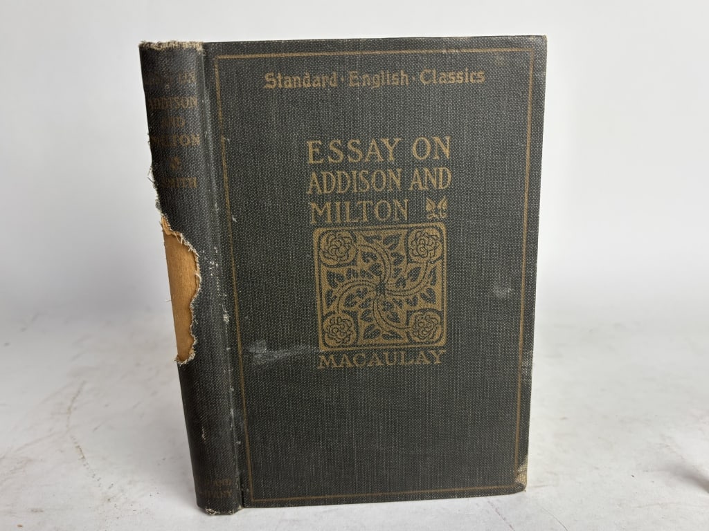 1898 Essay on Addison and Milton: 1898 Essay on Addison and Milton, 7in