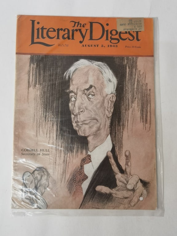 1933 The Literary Digest, Aug. Issue: 1933 The Literary Digest, Aug. Issue, 12in