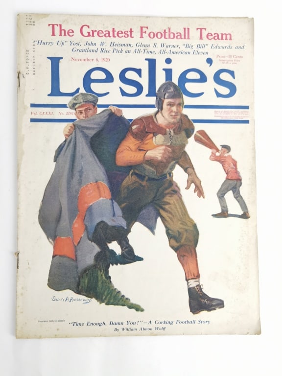 1920 Leslie's Weekly, Nov. Issue: 1920 Leslie's Weekly, Nov. Issue, 14in