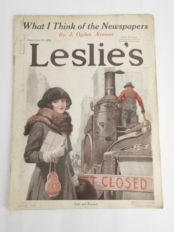1920 Leslie's Weekly, Dec. Issue: 1920 Leslie's Weekly, Dec. Issue, 14in