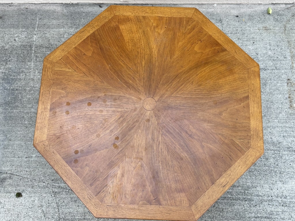 Vintage MCM Octagon Side Table - 2