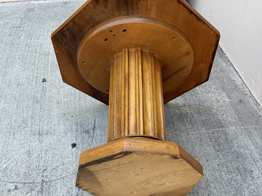 Vintage MCM Octagon Side Table - 3