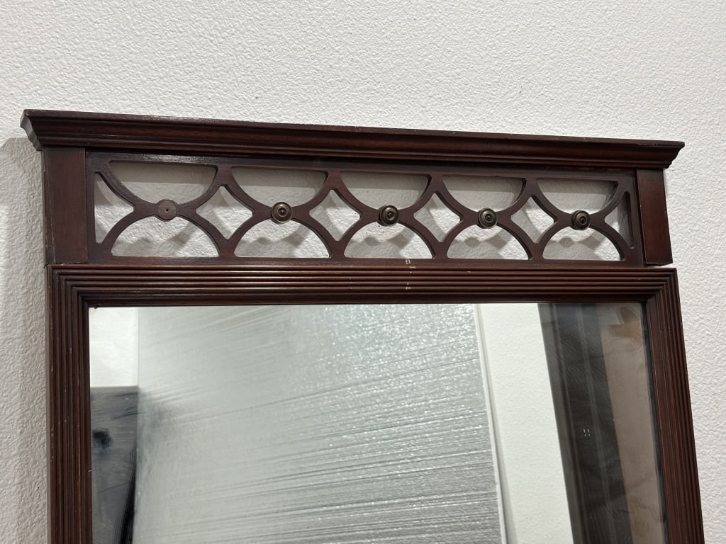 Vintage Lattice Frame Wall Mirror - 2
