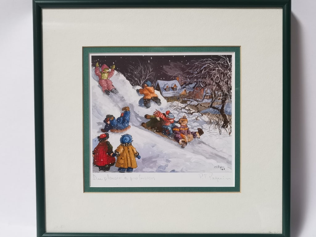 P.R. Paquin "Du Placsir a Profusion" Print: P.R. Paquin "Du Placsir a Profusion" Print, 11in by 10.5in