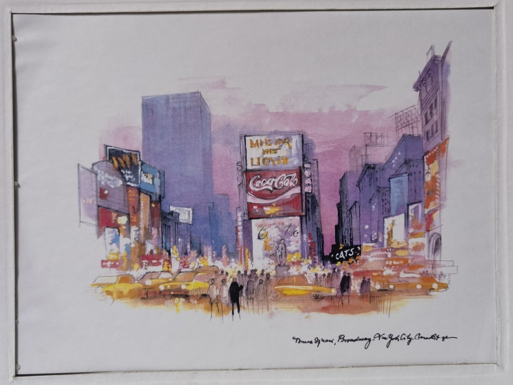 Signed Photo and Time Square Print - 4