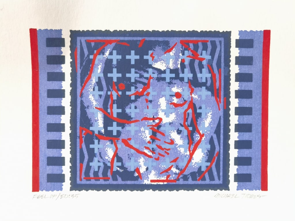 Vintage Michael Tidmus "Feel Up" Lithograph (1 of 4)