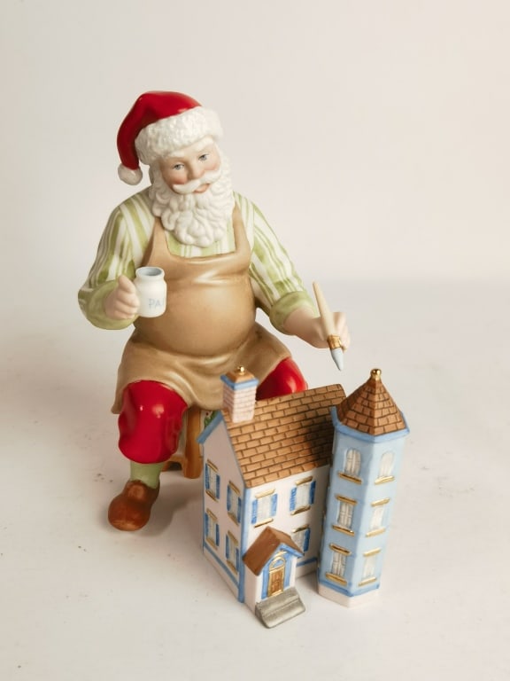 2007 Limited Ed. Lenox Santa's Dream Dollhouse Fig: 2007 Limited Ed. Lenox Santa's Dream Dollhouse Figurine, 6.5in & 3.25in