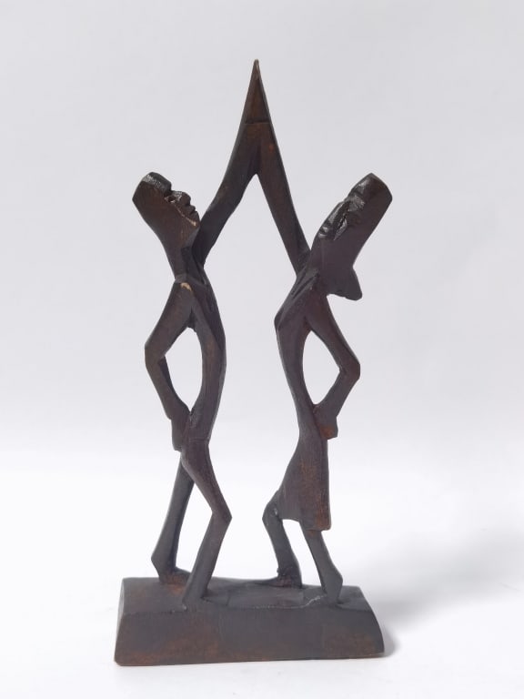 Vintage African Tribal Wood Carved Sculpture: Vintage African Tribal Wood Carved Sculpture, 7.75in