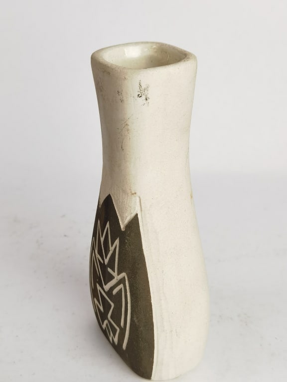 Vintage Signed Pottery Vase - 2