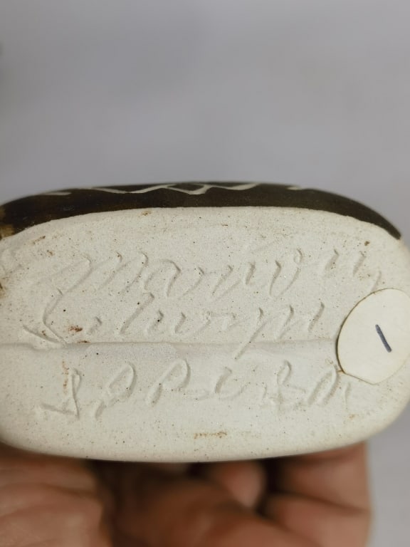 Vintage Signed Pottery Vase - 3