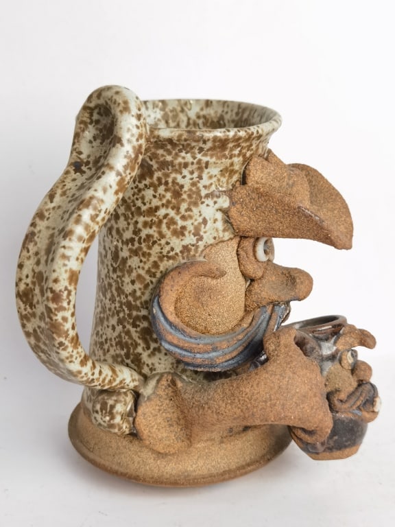 Vintage Robert Eakin Ceramic Ugly Face Mug - 3