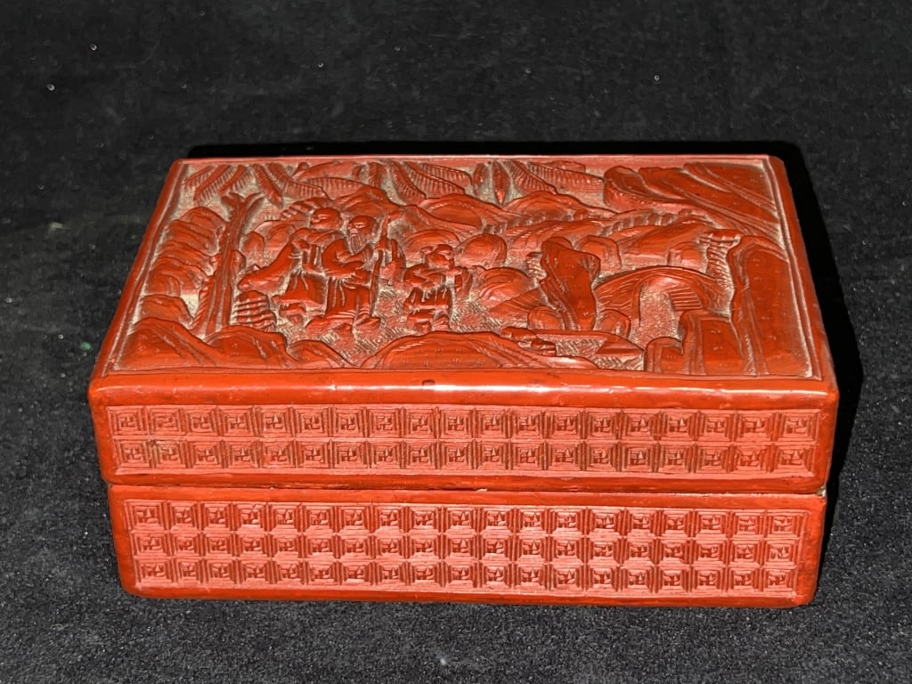 Qing Chinese Cinnabar Carved Box - 2