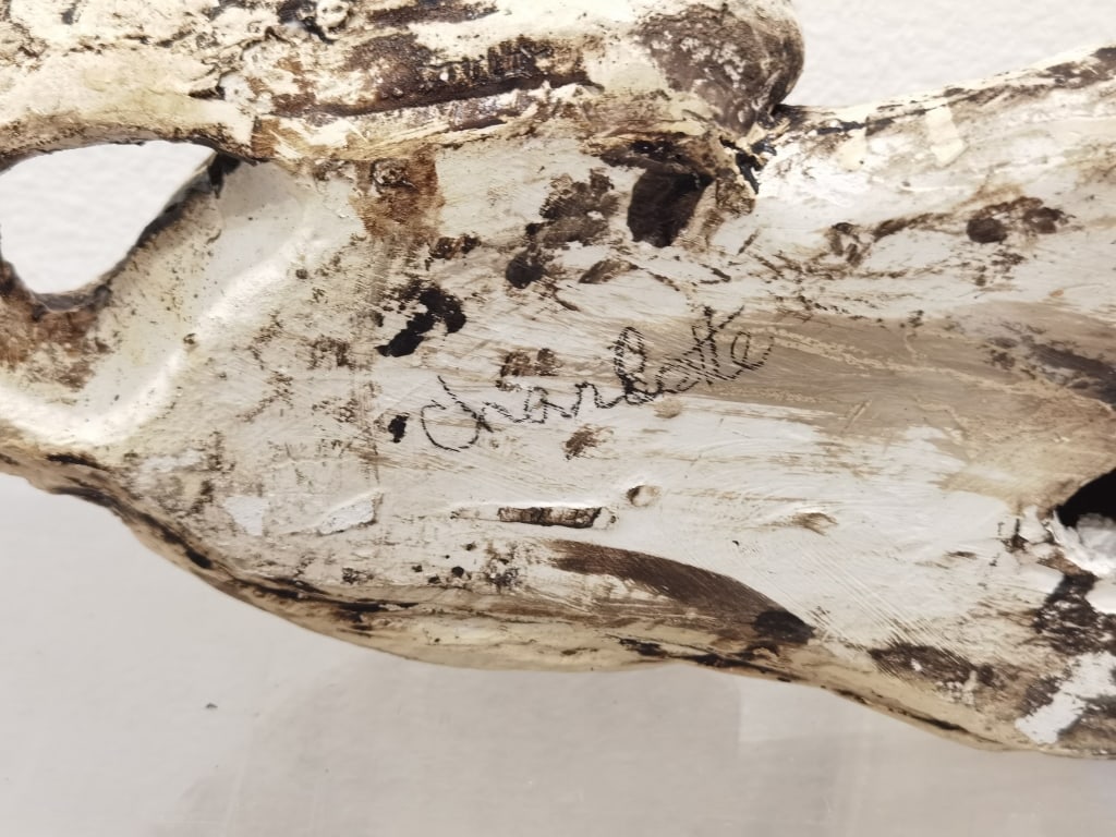 Large Signed Charlotte Plaster Leopard Sculpture - 8