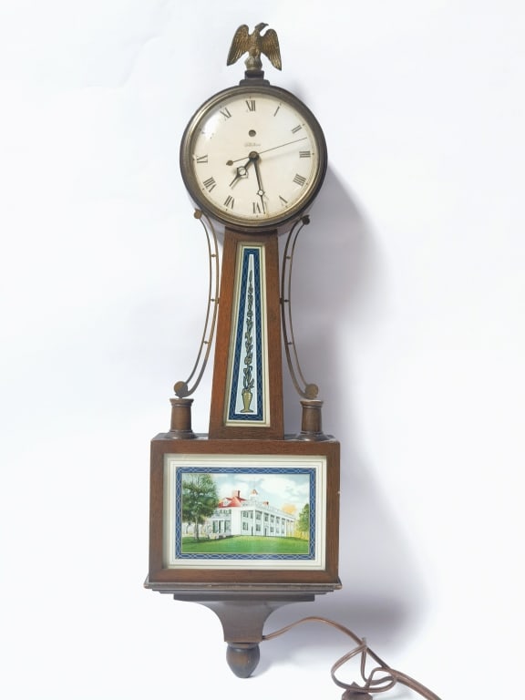 Vintage Warren Telecron Ashland Electric Banjo Clo: Vintage Warren Telecron Ashland Electric Banjo Clock, 24.5in