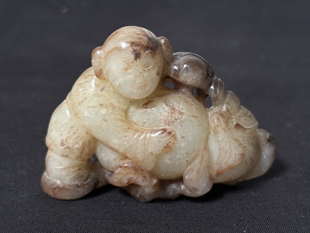 Chinese Jade Carved Child Amulet (1 of 3)