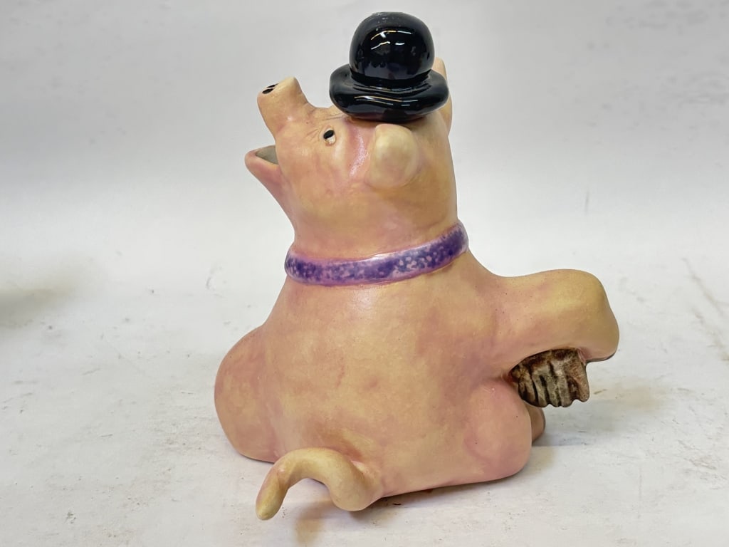 Vintage Porcelain Pig Teapot - 2