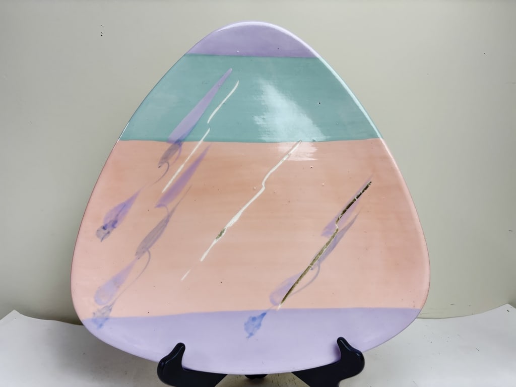 Vohann of Calif. Studio Pottery Plate (1 of 4)