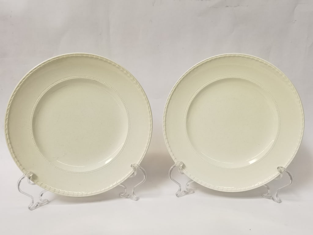 Pr. of Wedgwood England Colonial Porcelain Plates: Pr. of Wedgwood England Colonial Porcelain Plates, 9.25in