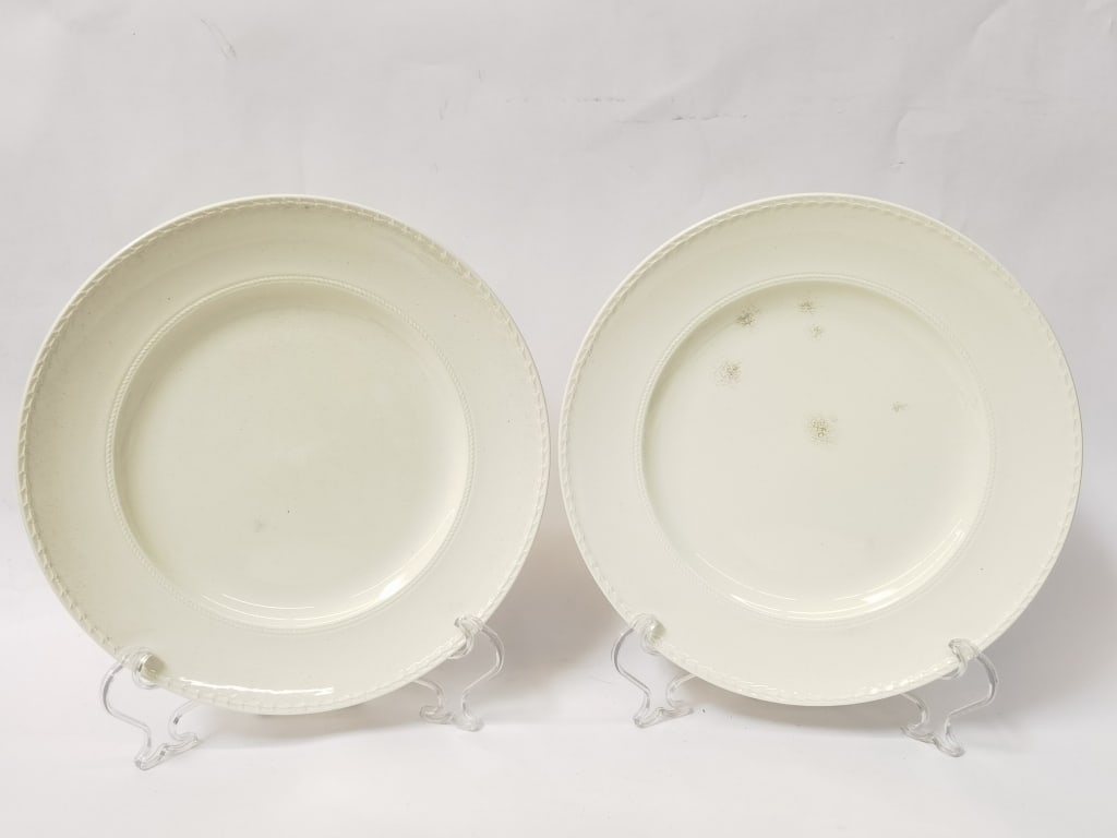Pr. of Wedgwood England Colonial Porcelain Plates: Pr. of Wedgwood England Colonial Porcelain Plates, 10.75in