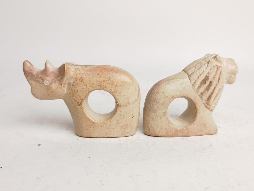 (2) Soapstone Carved Animals - 2