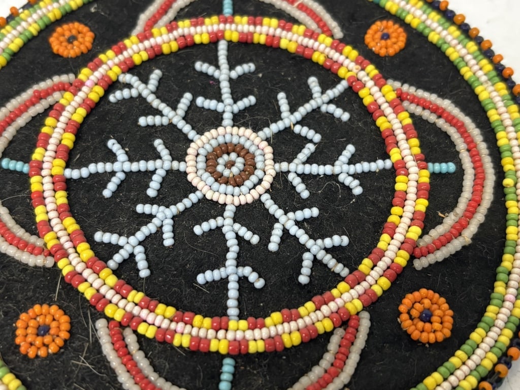 Vintage Round Beaded Embroidery - 2