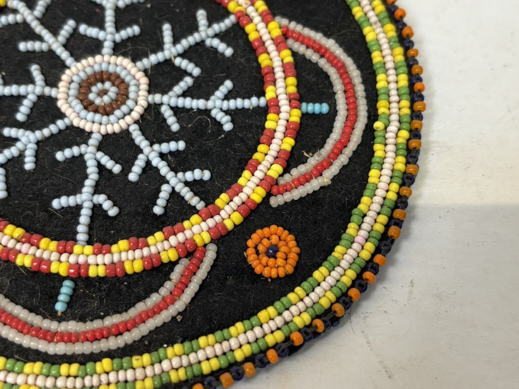 Vintage Round Beaded Embroidery - 3