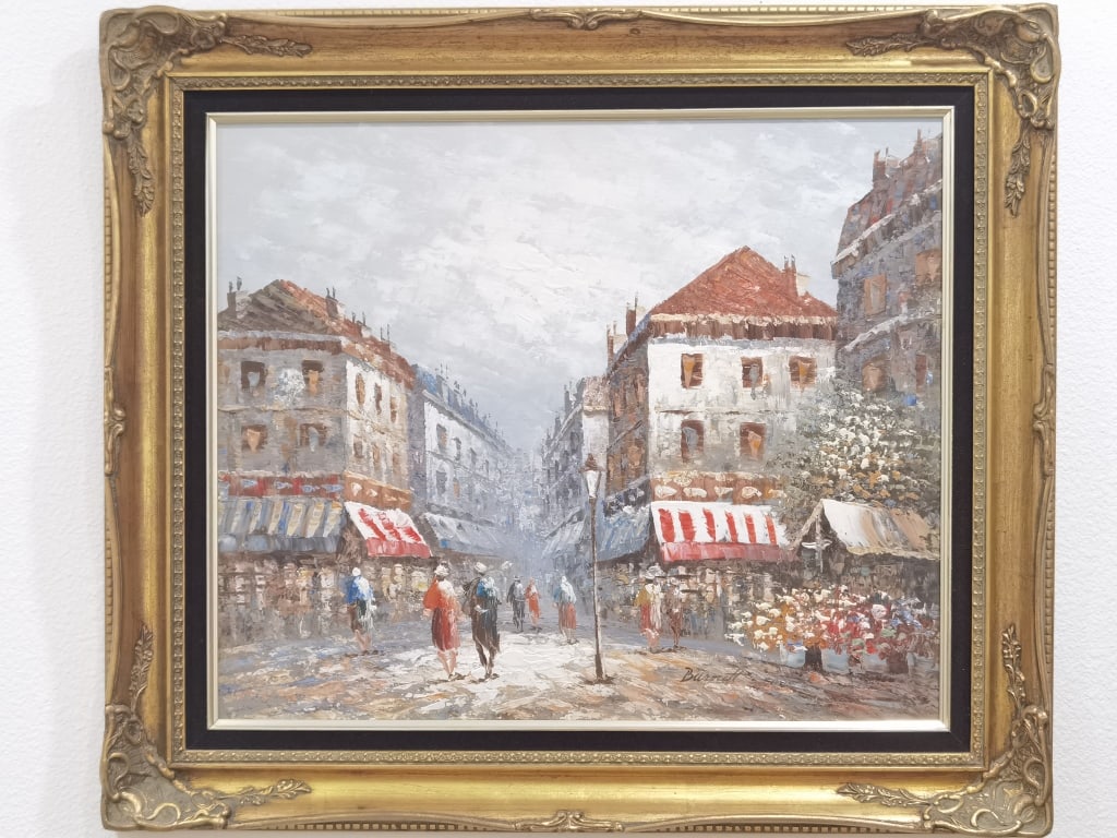 Paris Street Scene Oil Painting by Caroline Burnet (1 of 6)