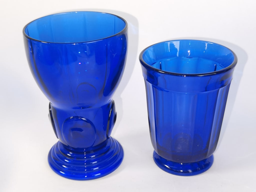 (2) Vintage Cobalt Blue Glass Vases (1 of 5)