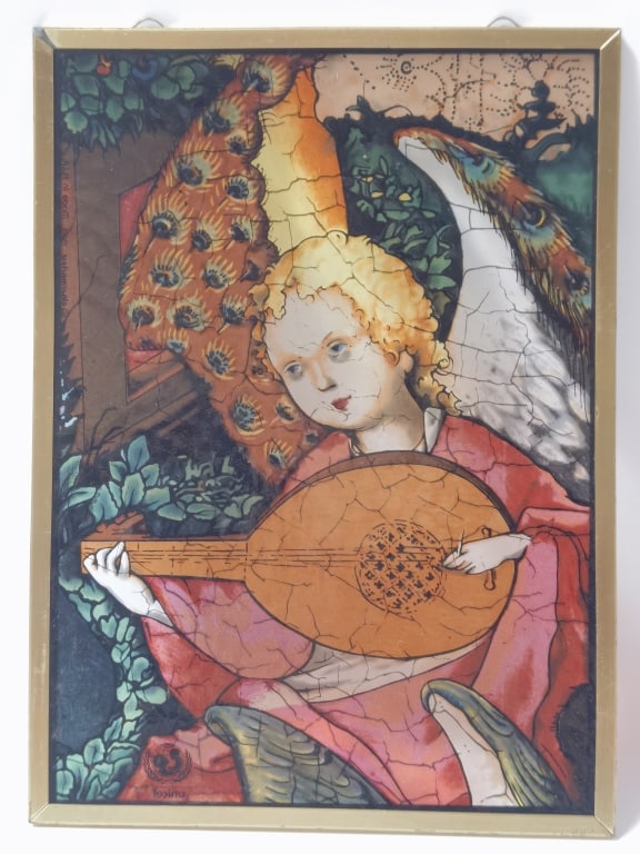 Unicef Angel Glass Wall Hanging: Unicef Angel Glass Wall Hanging, 7.5in by 5.5in