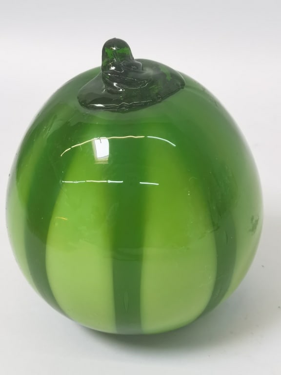 Vintage Glass Melon: Vintage Glass Melon, 4in