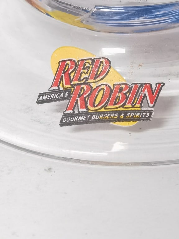 Red Robin Splatter Glass Vase - 2