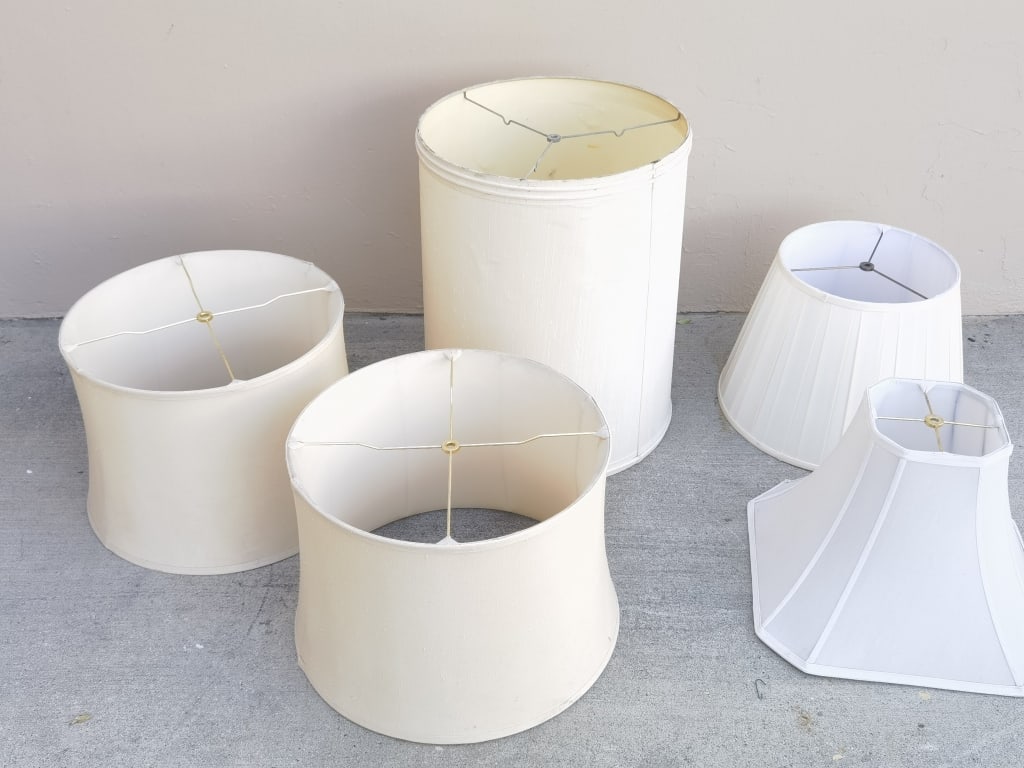 Group of Lamp Shades: Group of Lamp Shades, 22in by 17in